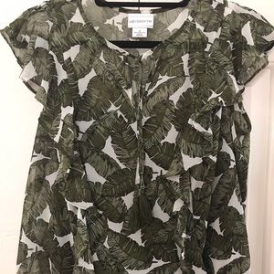 Liz Claiborne Ruffled Sheer Blouse with Cami